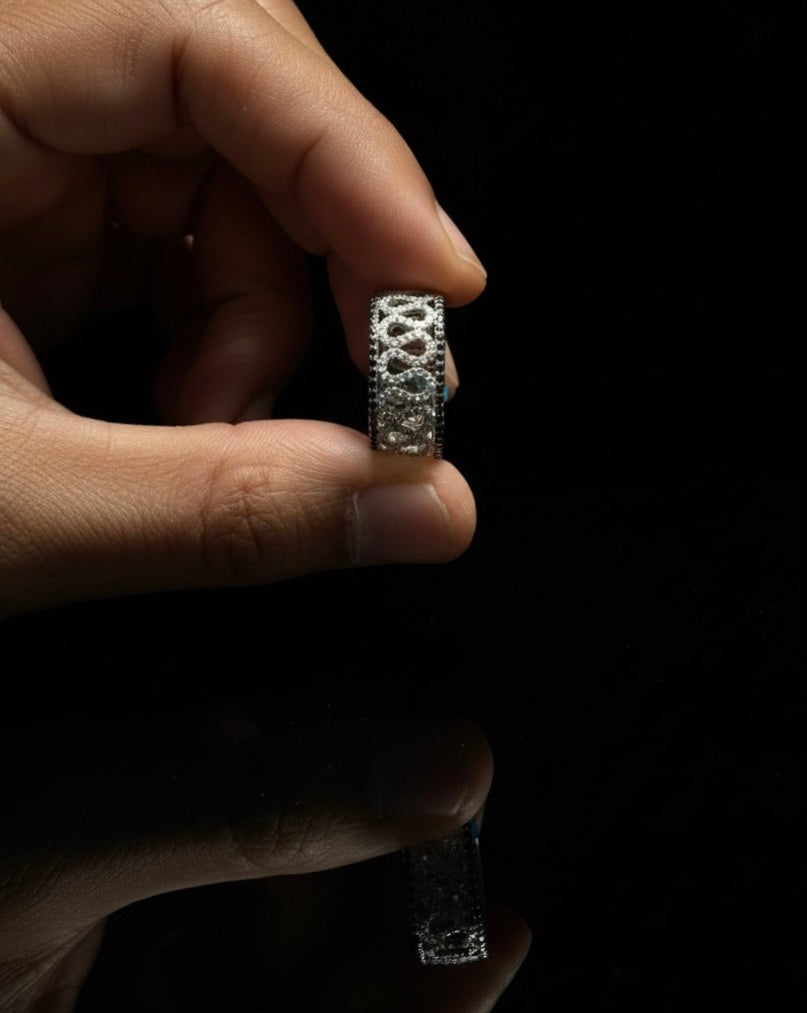 Infinity Curve Moissanite Eternity Band