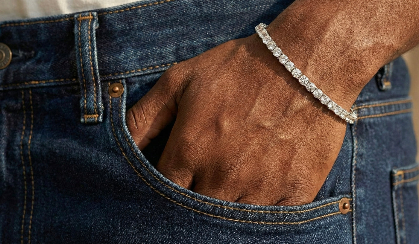 4MM Moissanite Diamond Tennis Bracelet