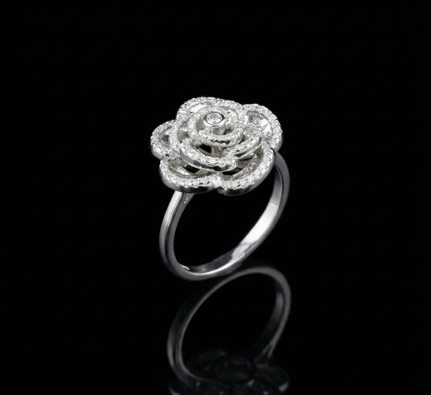 Baguette Rose Moissanite Ring