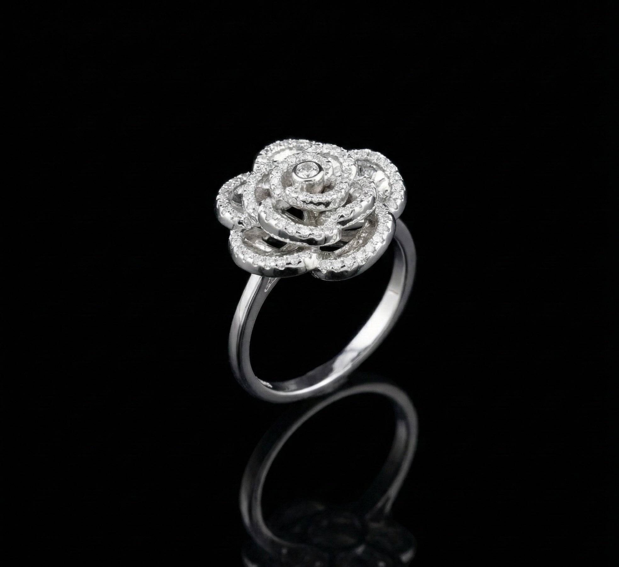 Baguette Rose Moissanite Ring