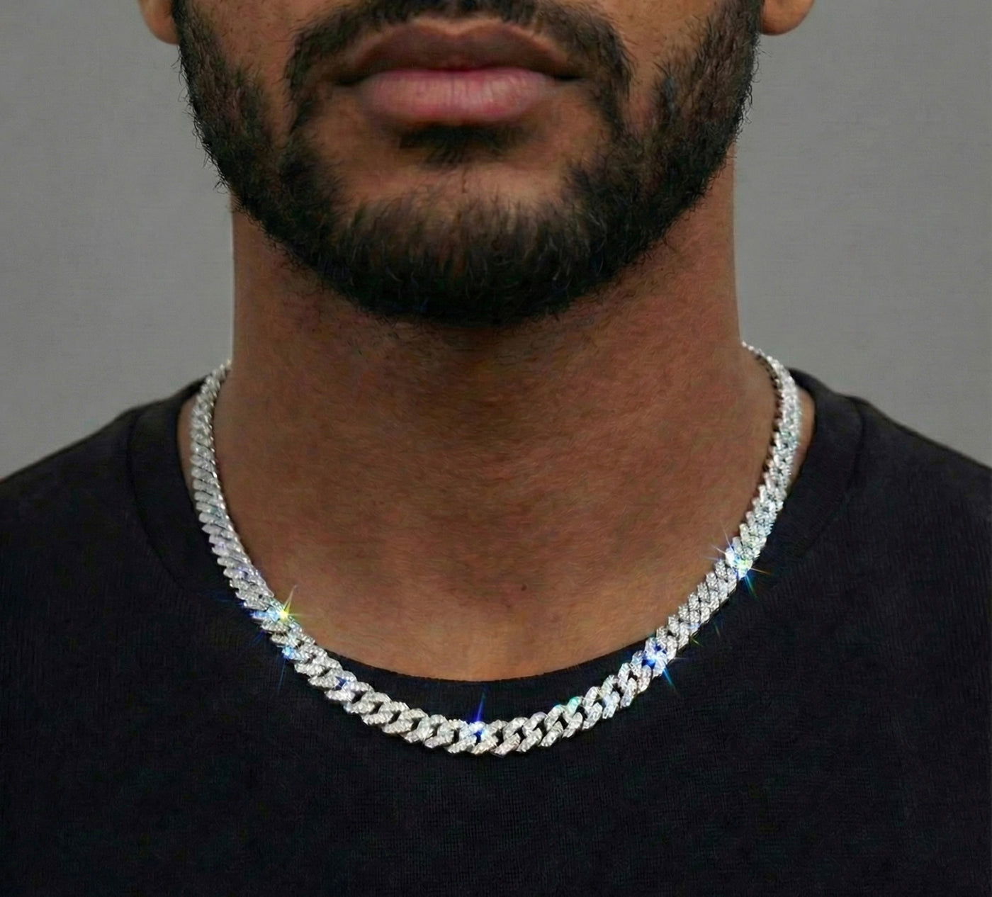 8.5MM Moissanite Diamond Cuban Necklace