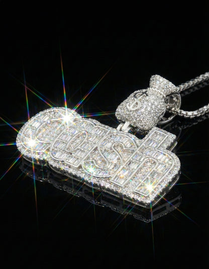 Emerald Cut CASH Pendant