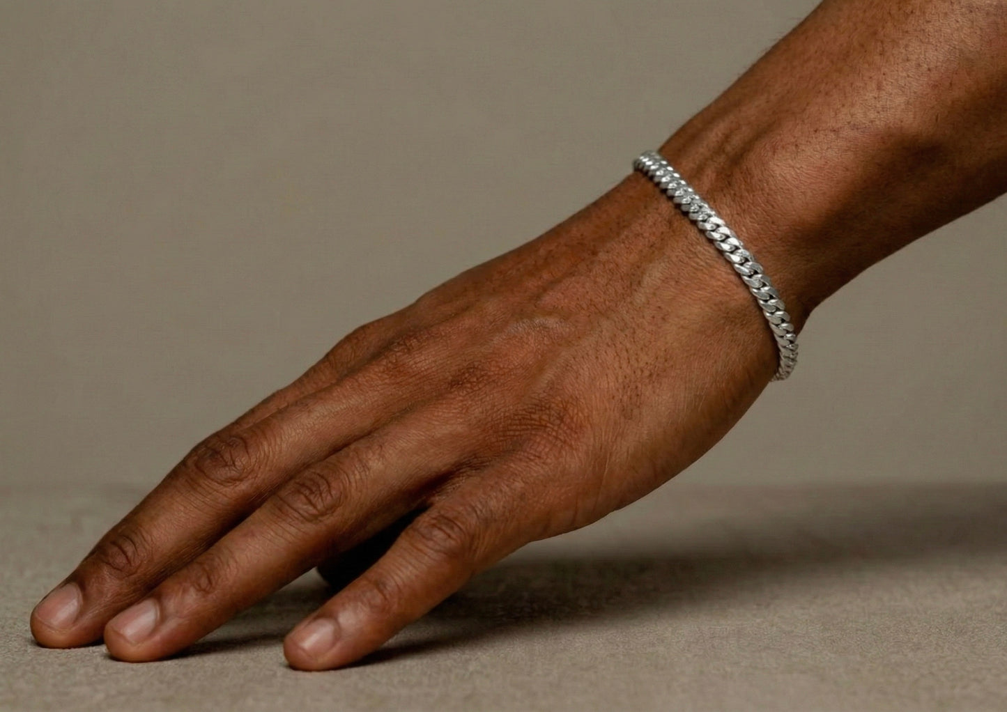 5MM Miami Cuban Bracelet In 18K White Gold