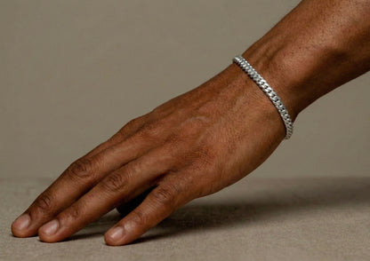5MM Miami Cuban Bracelet In 18K White Gold
