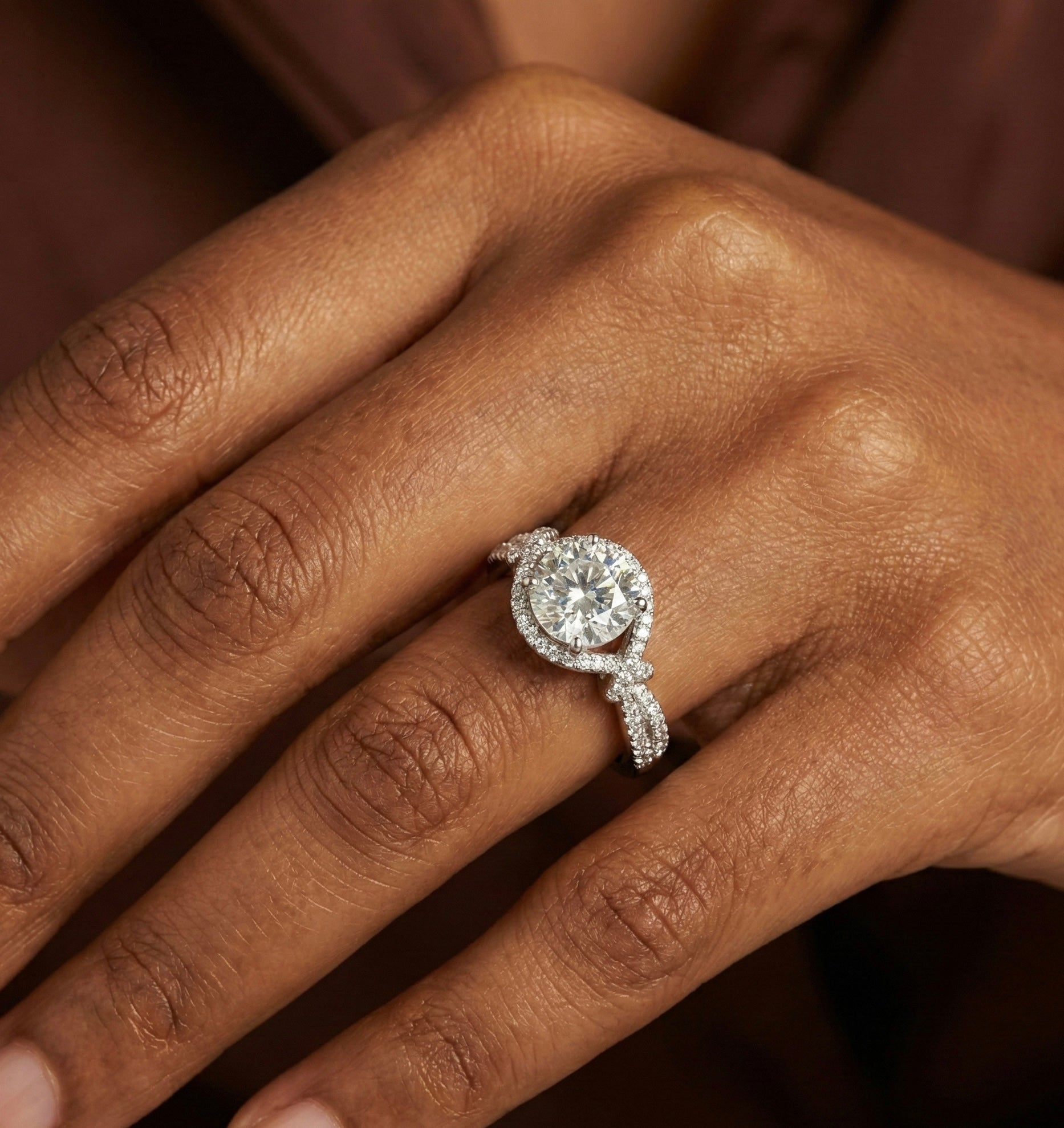 2ct solitaire Moissanite wedding/Promise Ring