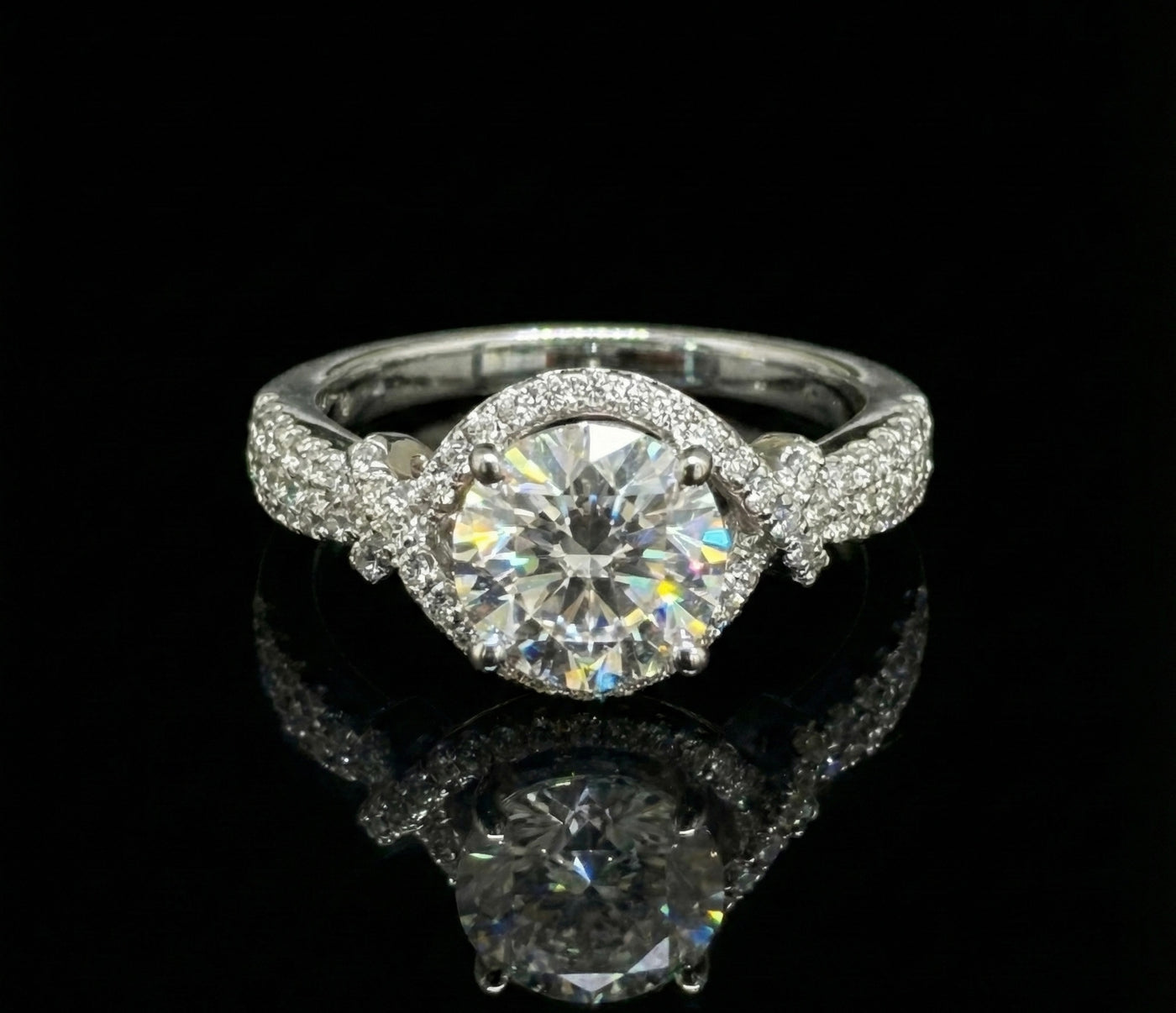 2ct solitaire Moissanite wedding/Promise Ring