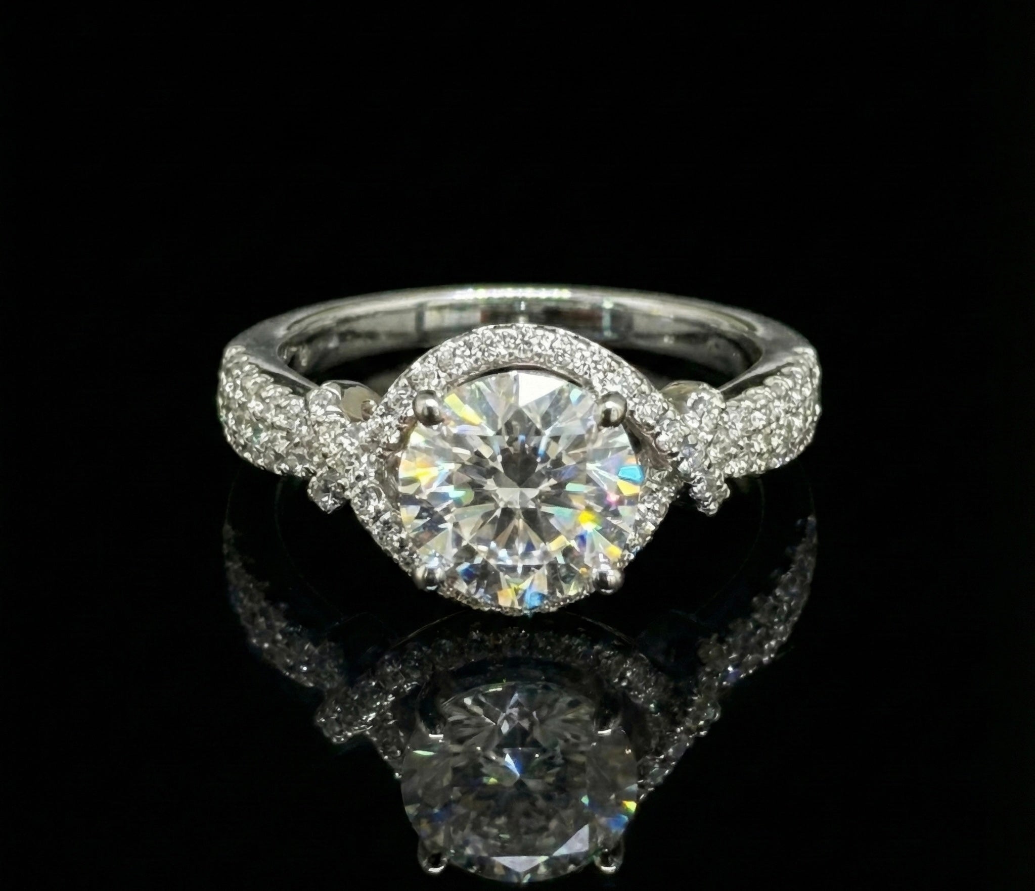 2ct solitaire Moissanite wedding/Promise Ring