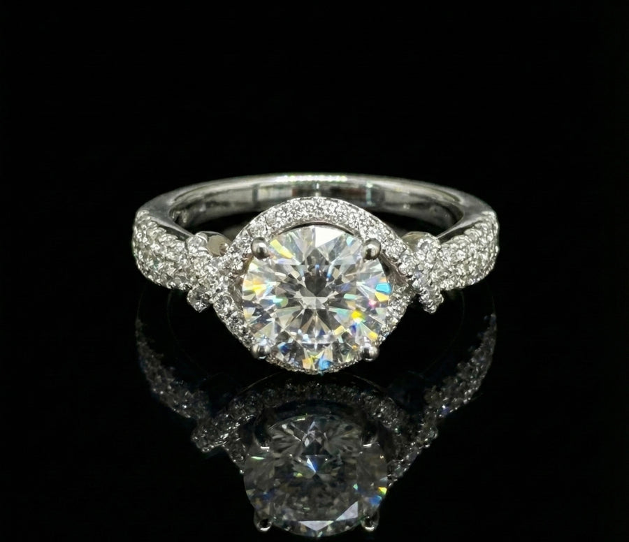 2ct solitaire Moissanite wedding/Promise Ring
