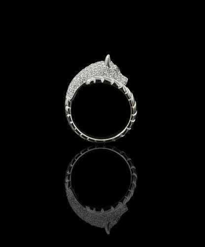 Adjustable Moissnite Panther Ring