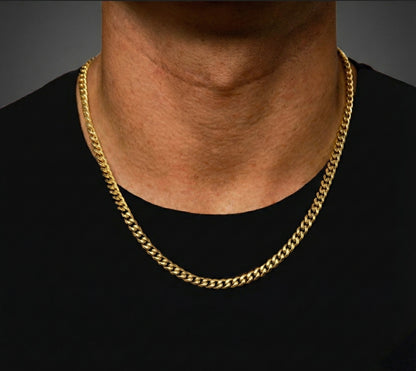 6MM Miami Cuban Chain In 18K Yellow Gold