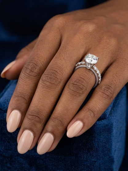 4 Ct Brilliant Cut Eternity Band Wedding/Promise Moissanite Ring