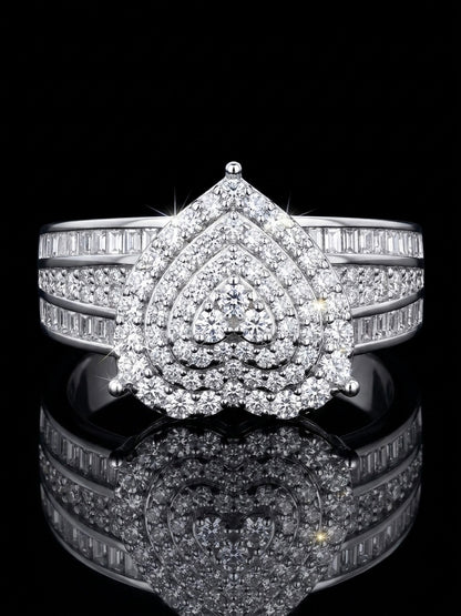 Moissanite Heart Ring