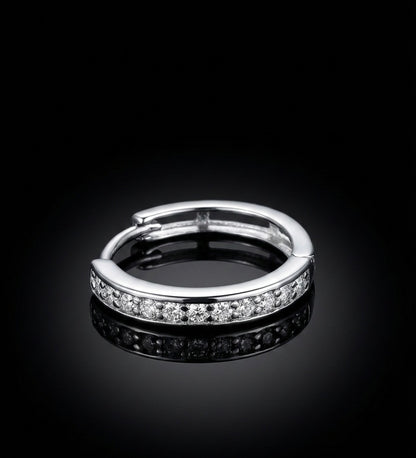 Moissanite Half Open Hoop Earrings