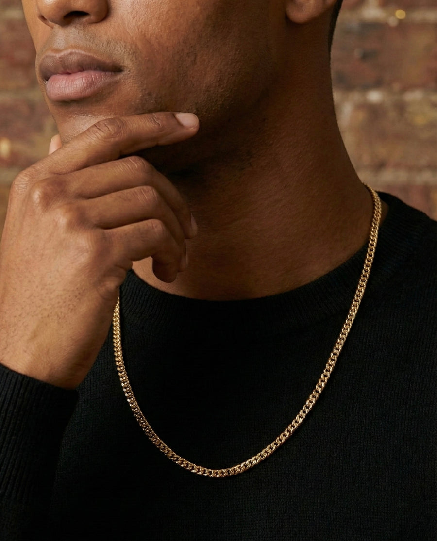 5MM Miami Cuban Chain In 18K Yellow Gold