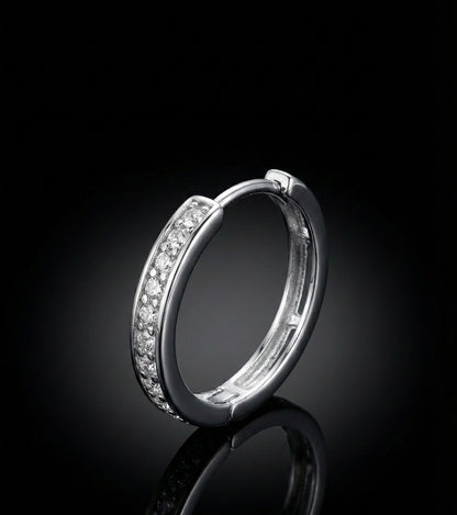 Moissanite Half Open Hoop Earrings