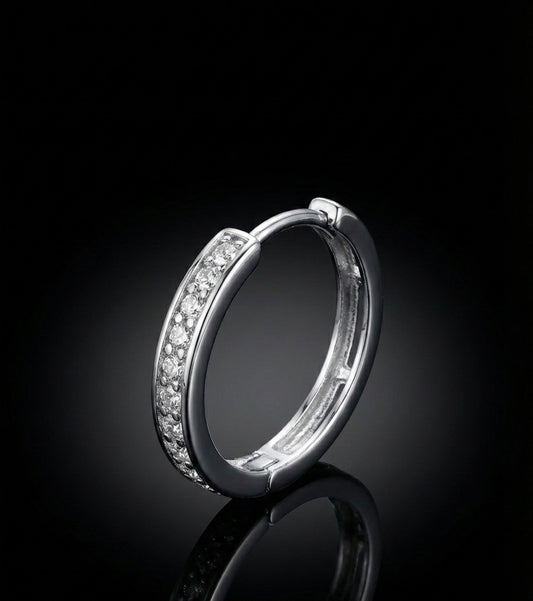 Moissanite Half Open Hoop Earrings