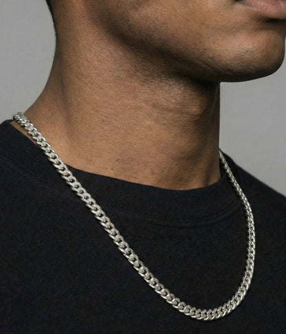 10MM Miami Cuban Chain In 18K White Gold
