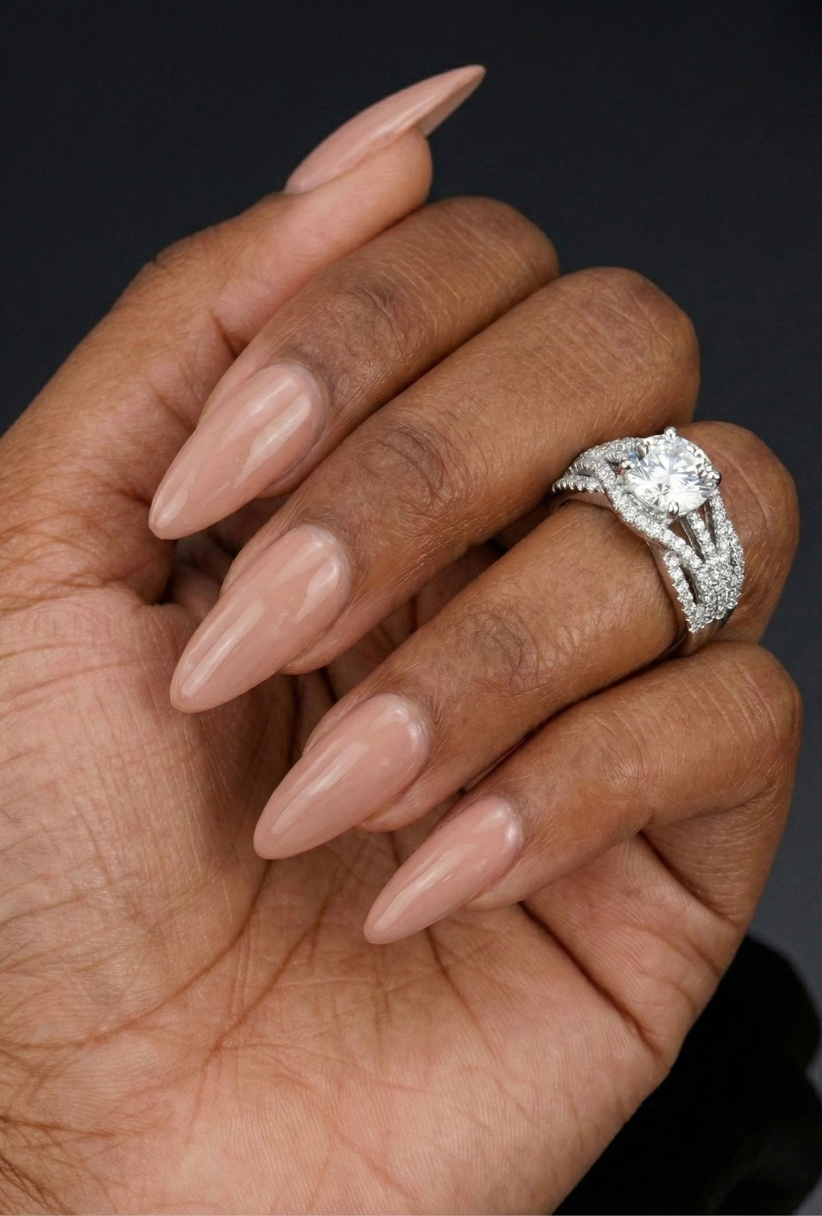 Infinite spilt 1Ct Moissanite Wedding/Promise Ring