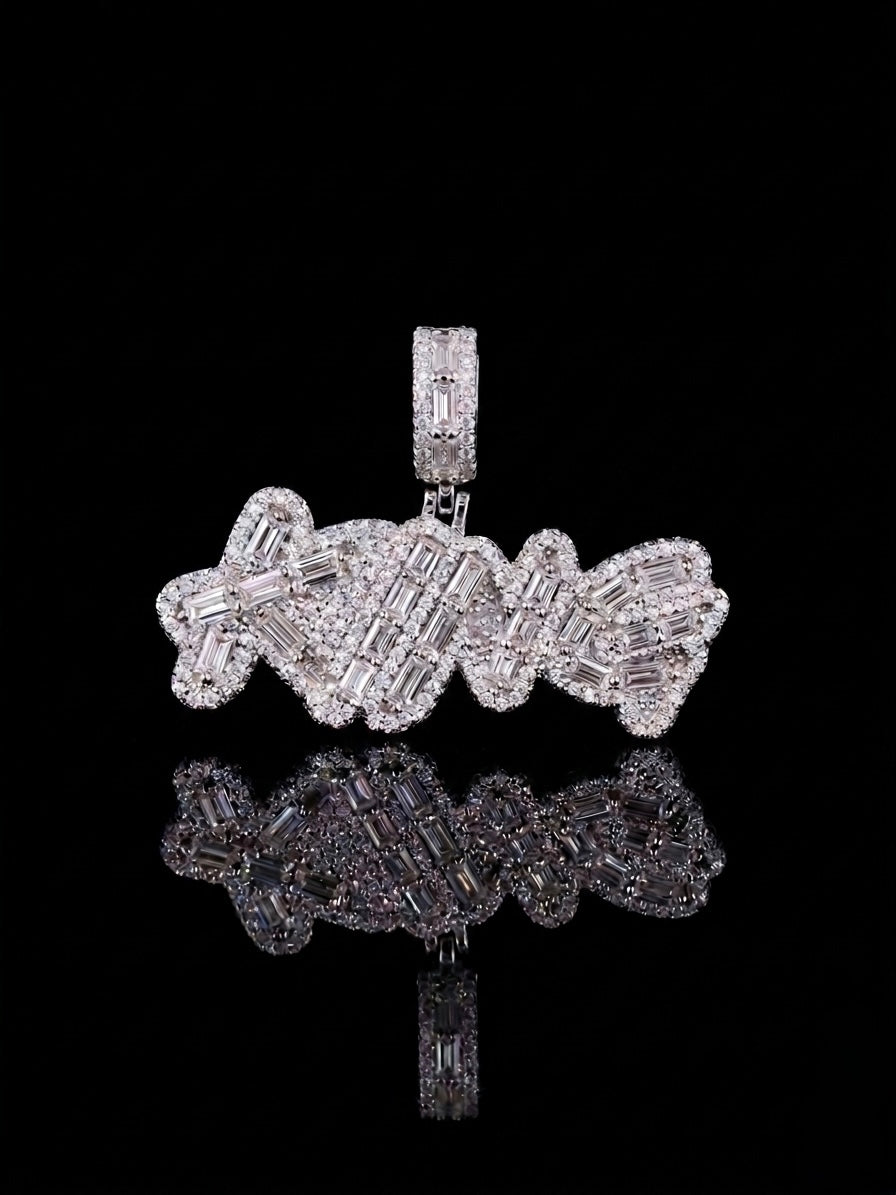 Iced Out Baguette Moissanite KING Pendant