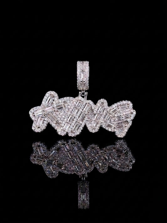 Iced Out Baguette Moissanite KING Pendant
