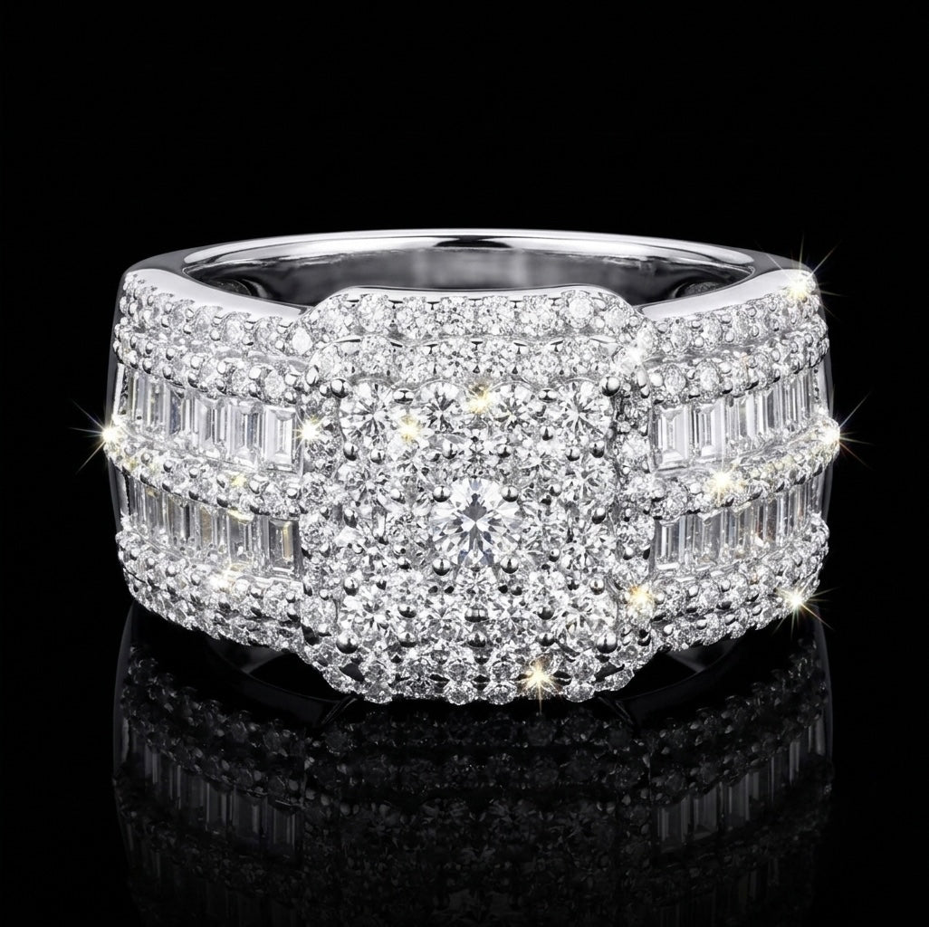 Moissanite Cinderella Wedding/Promise Ring