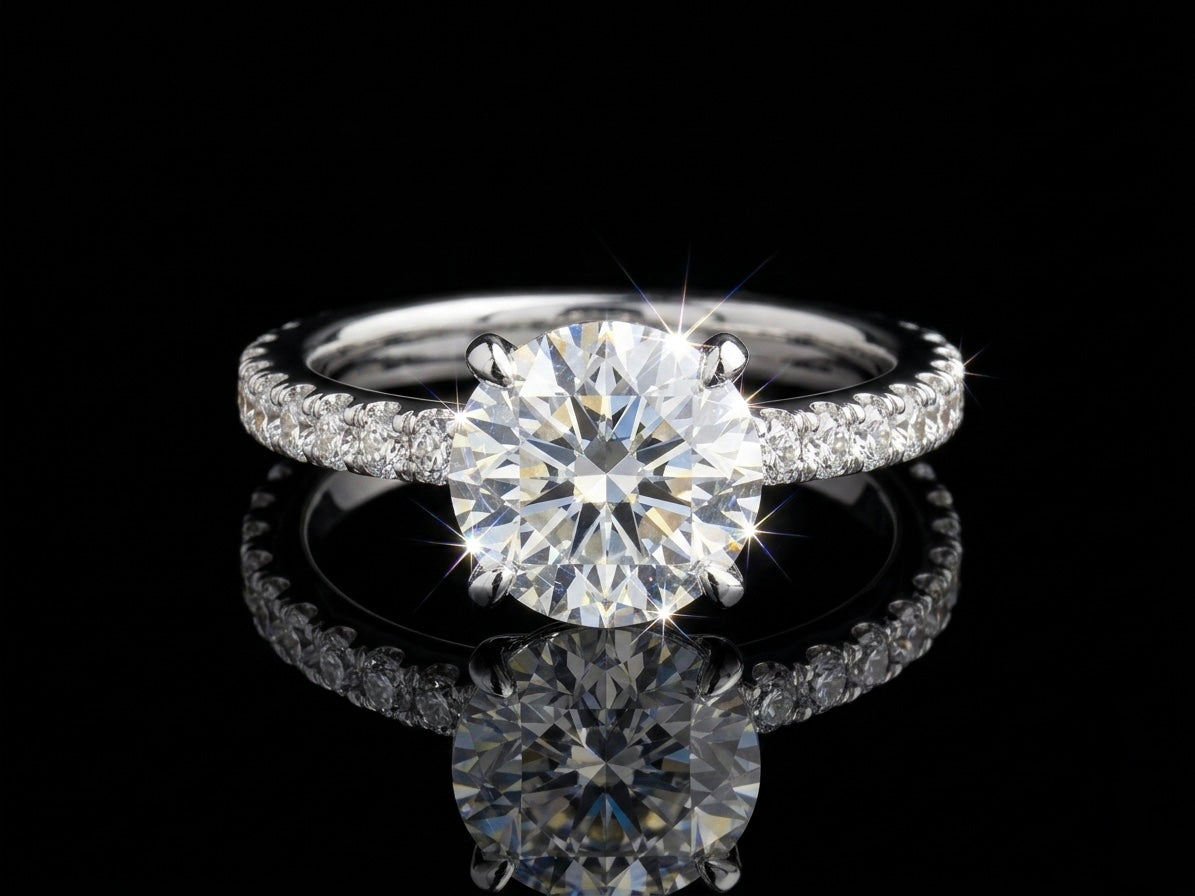 3ct Solitaire Moissanite Wedding/Promise Ring