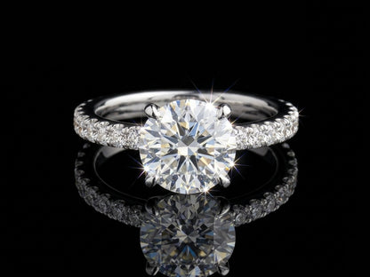 3ct Solitaire Moissanite Wedding/Promise Ring