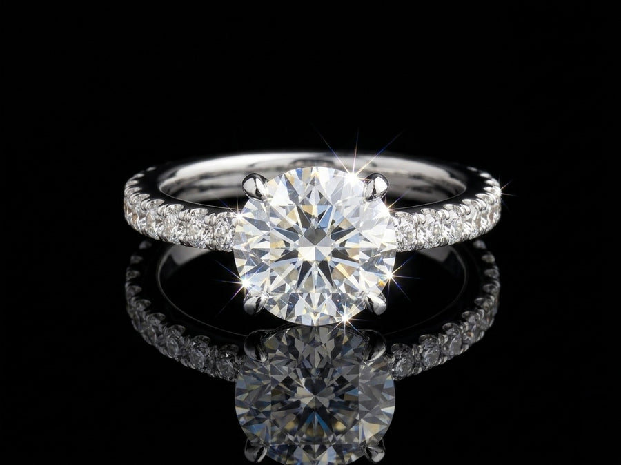 3ct Solitaire Moissanite Wedding/Promise Ring