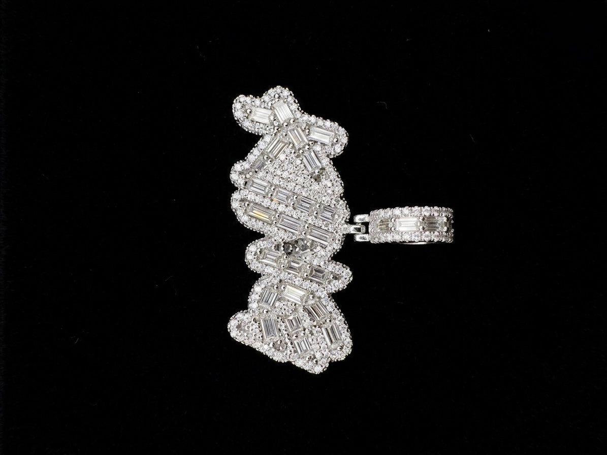 Iced Out Baguette Moissanite KING Pendant