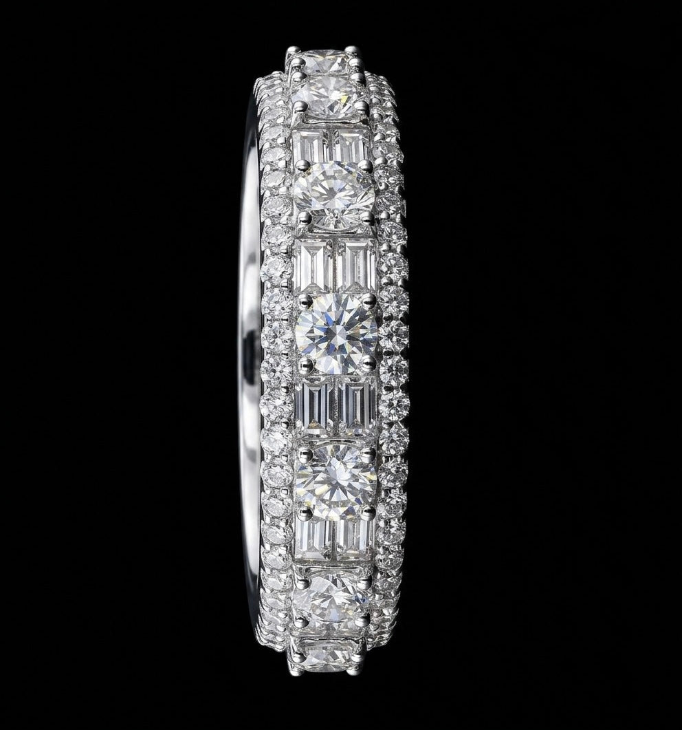 Moissanite Baguette Eternity Band