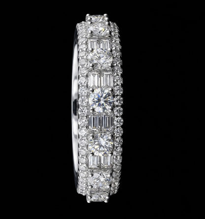 Moissanite Baguette Eternity Band