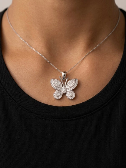 Moissanite Mini Butterfly Pendant