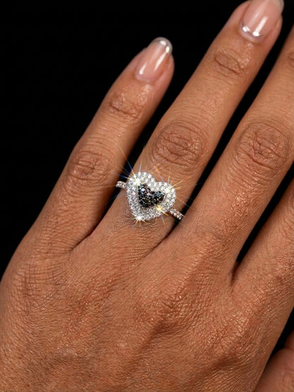 Moissanite Heart Ring