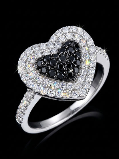 Moissanite Heart Ring