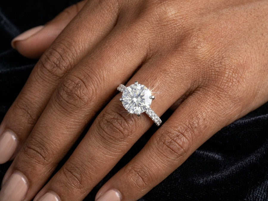 3ct Solitaire Moissanite Wedding/Promise Ring