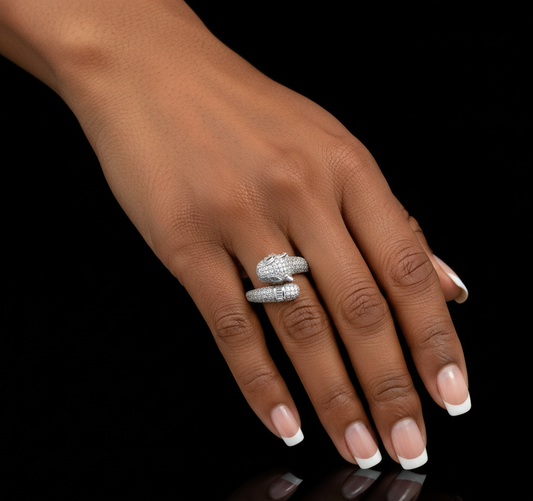 Moissanite Panther Band