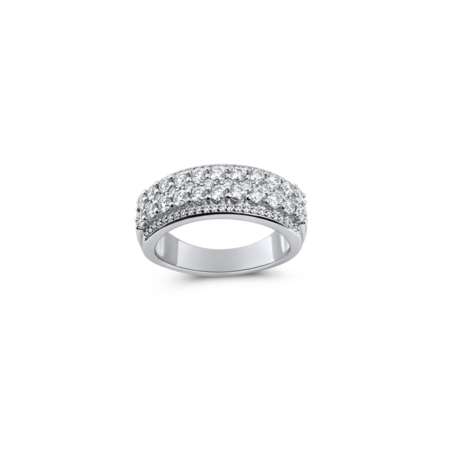 925 Sterling Silver and Moissanite Ring