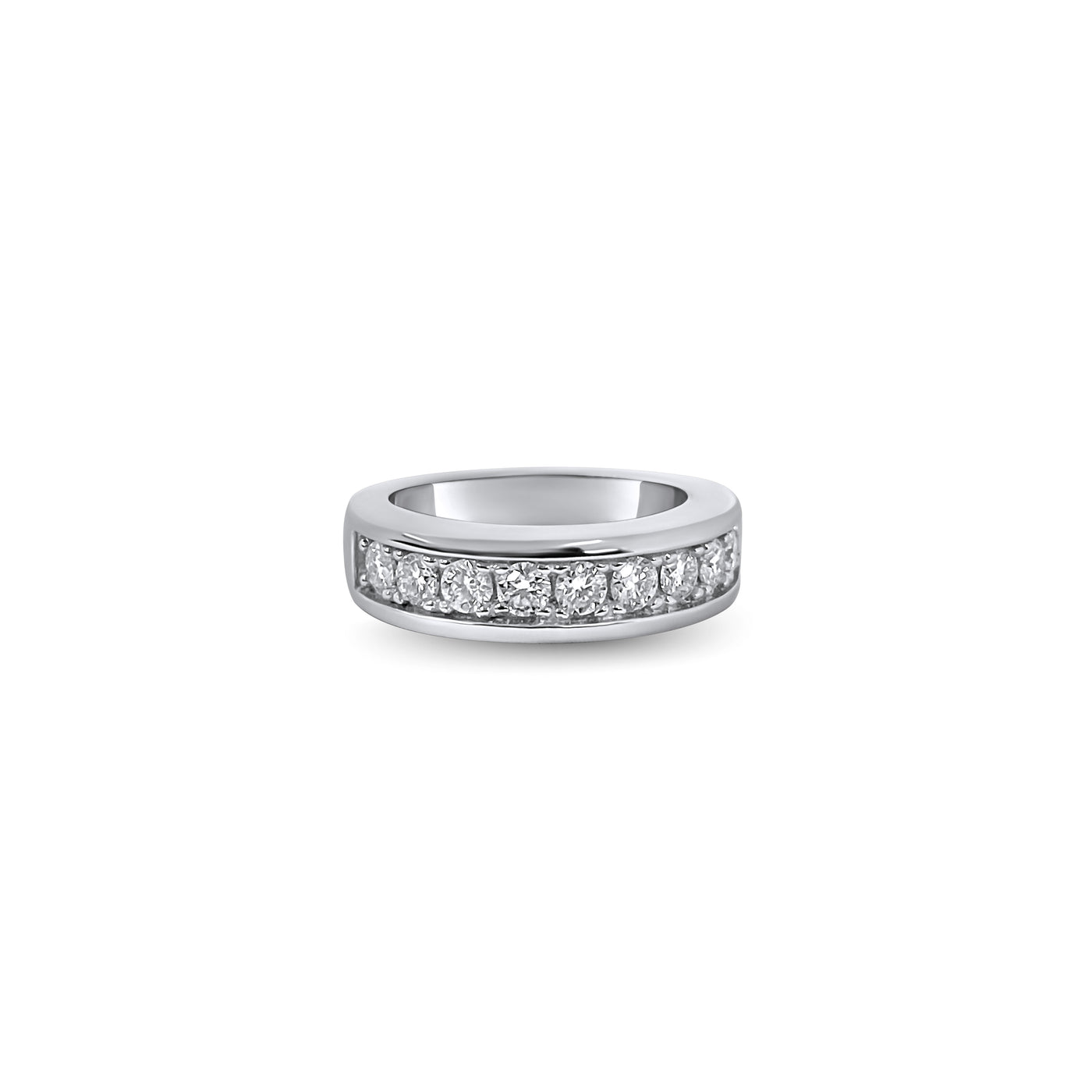 925 Sterling Silver and Moissanite Ring