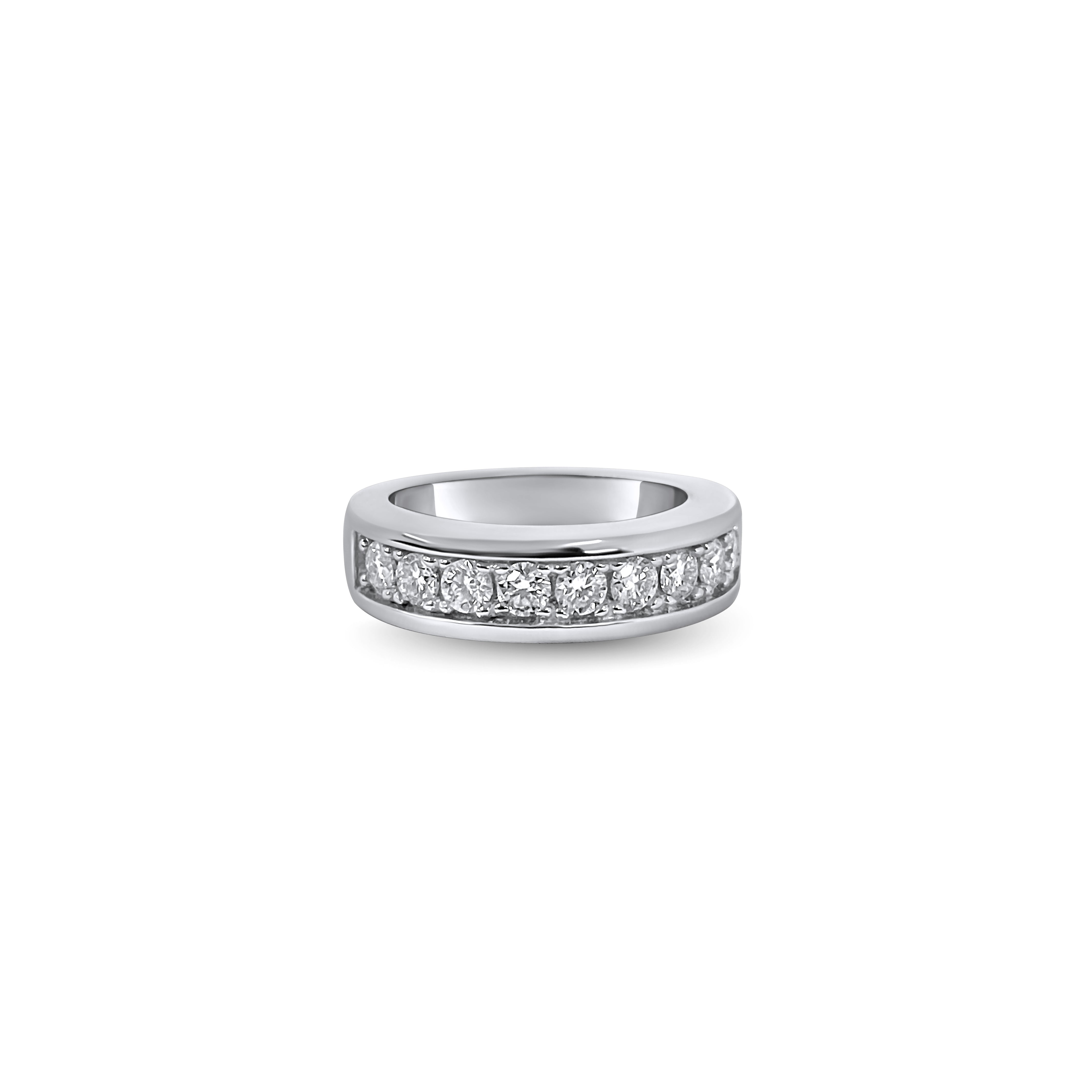 925 Sterling Silver and Moissanite Ring