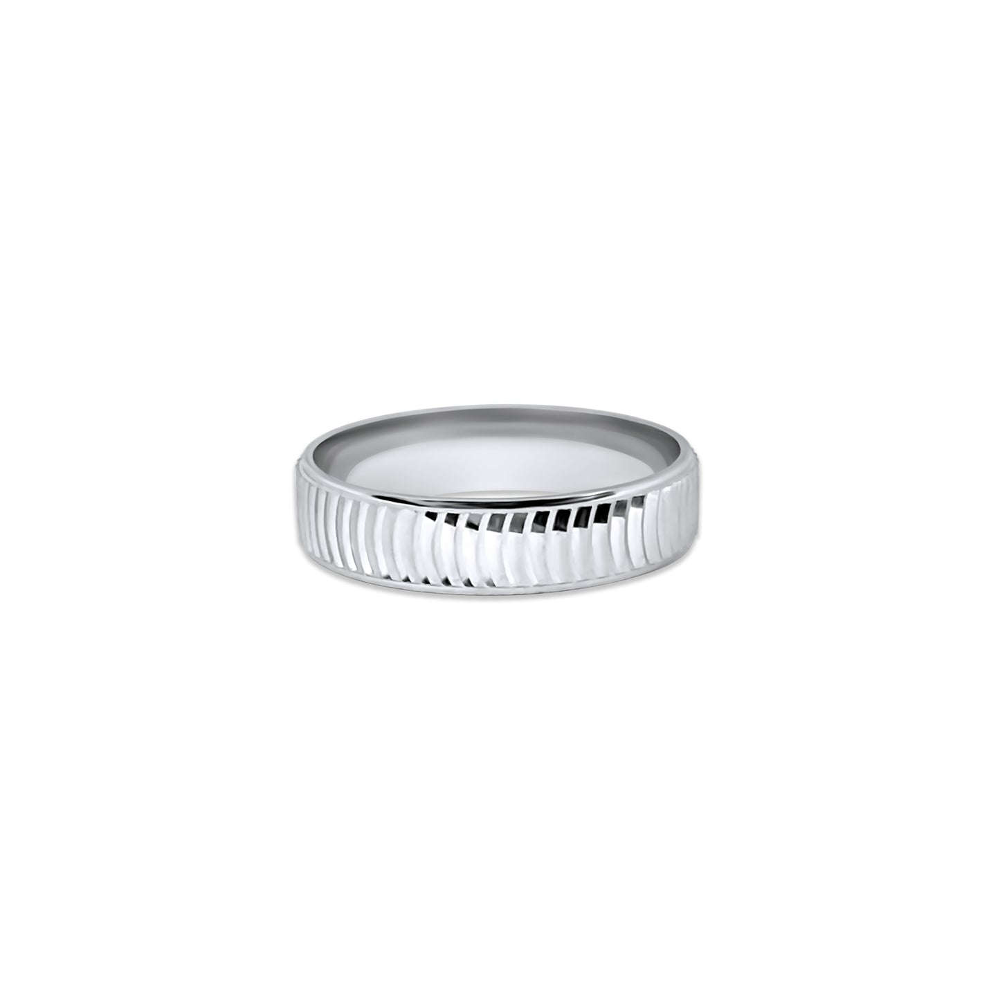 Cross Wave Diamond Cut Band