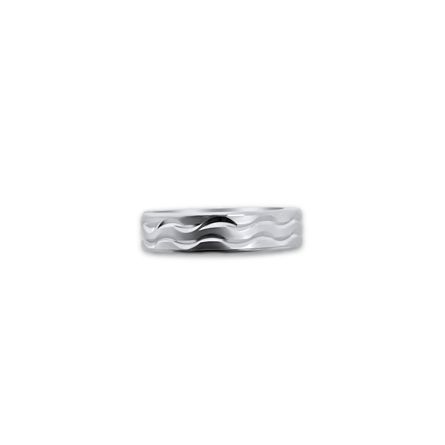 925 Rhodium Plated Sterling Silver Band