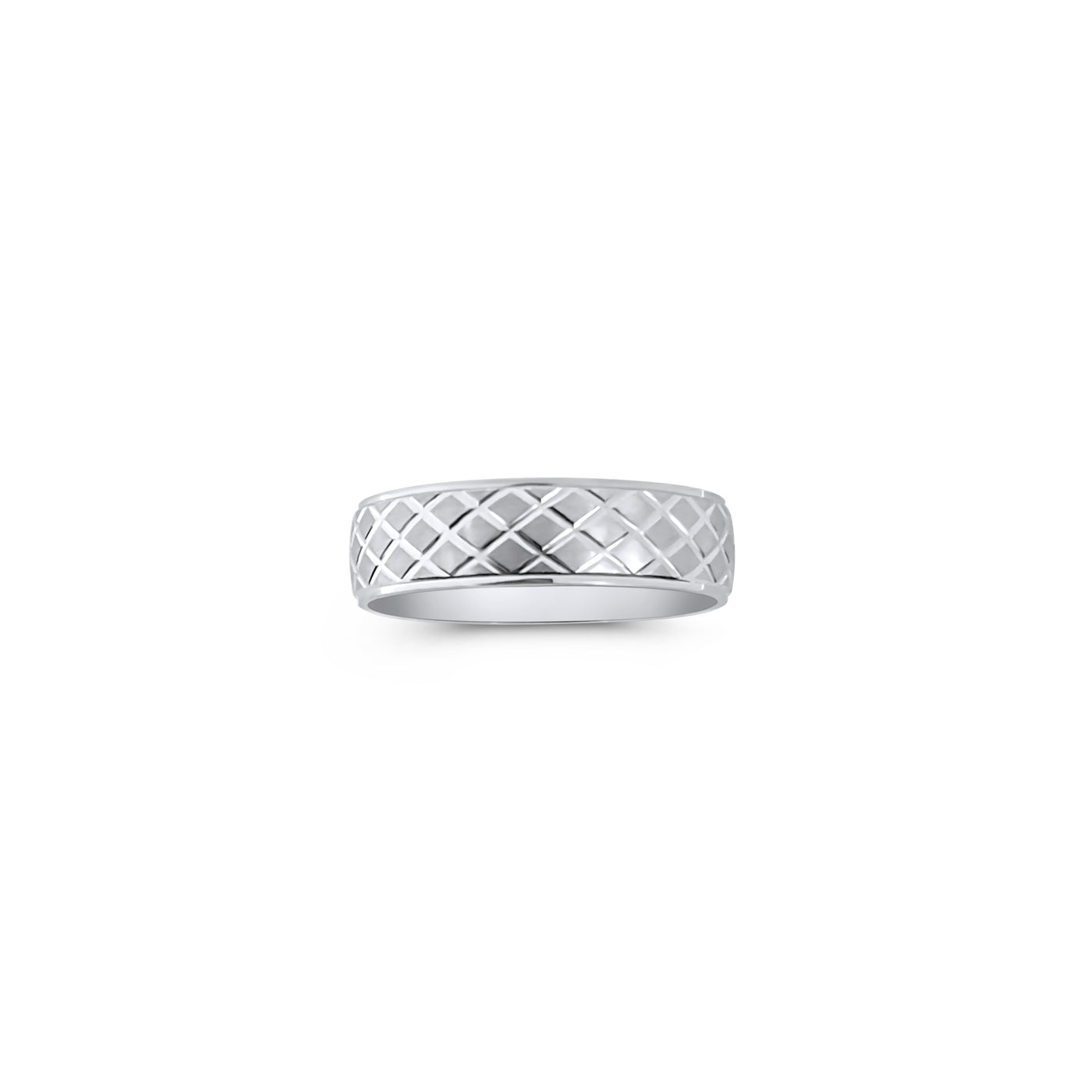 925 Rhodium Plated Sterling Silver Band