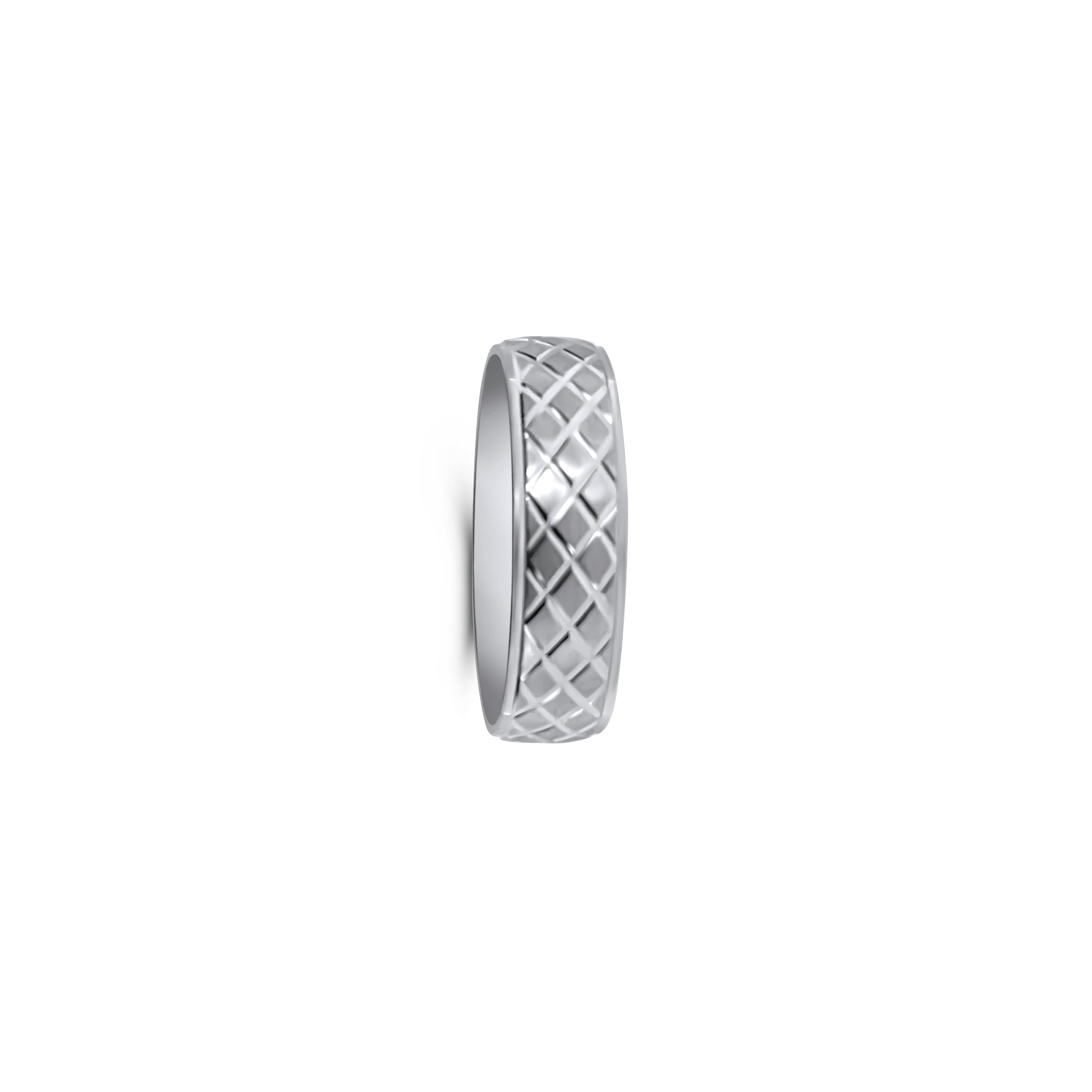 925 Rhodium Plated Sterling Silver Band