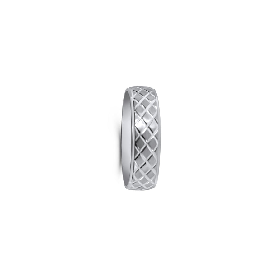 925 Rhodium Plated Sterling Silver Band