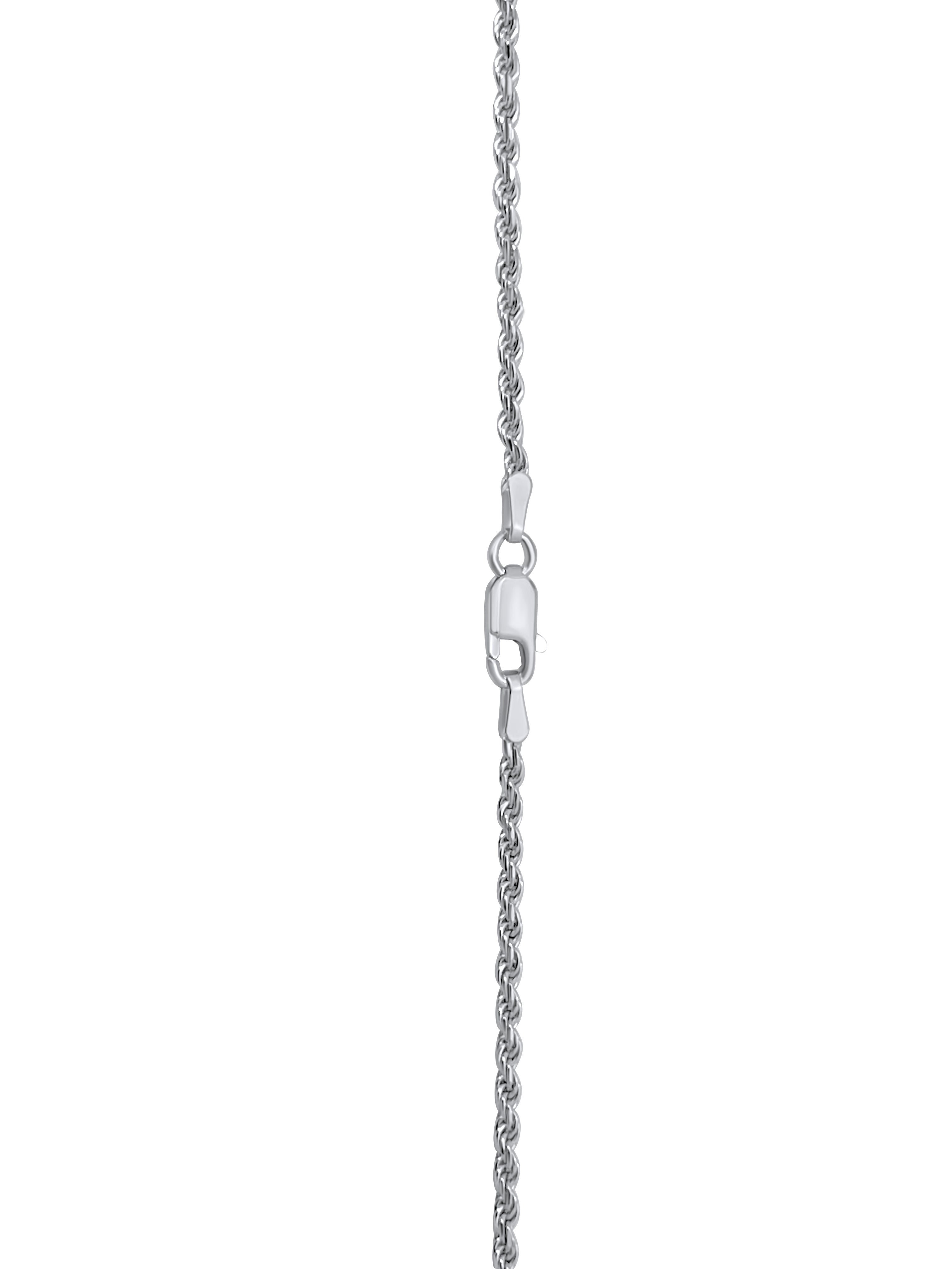 925 Rhodium Plated Sterling Silver Rope Chain