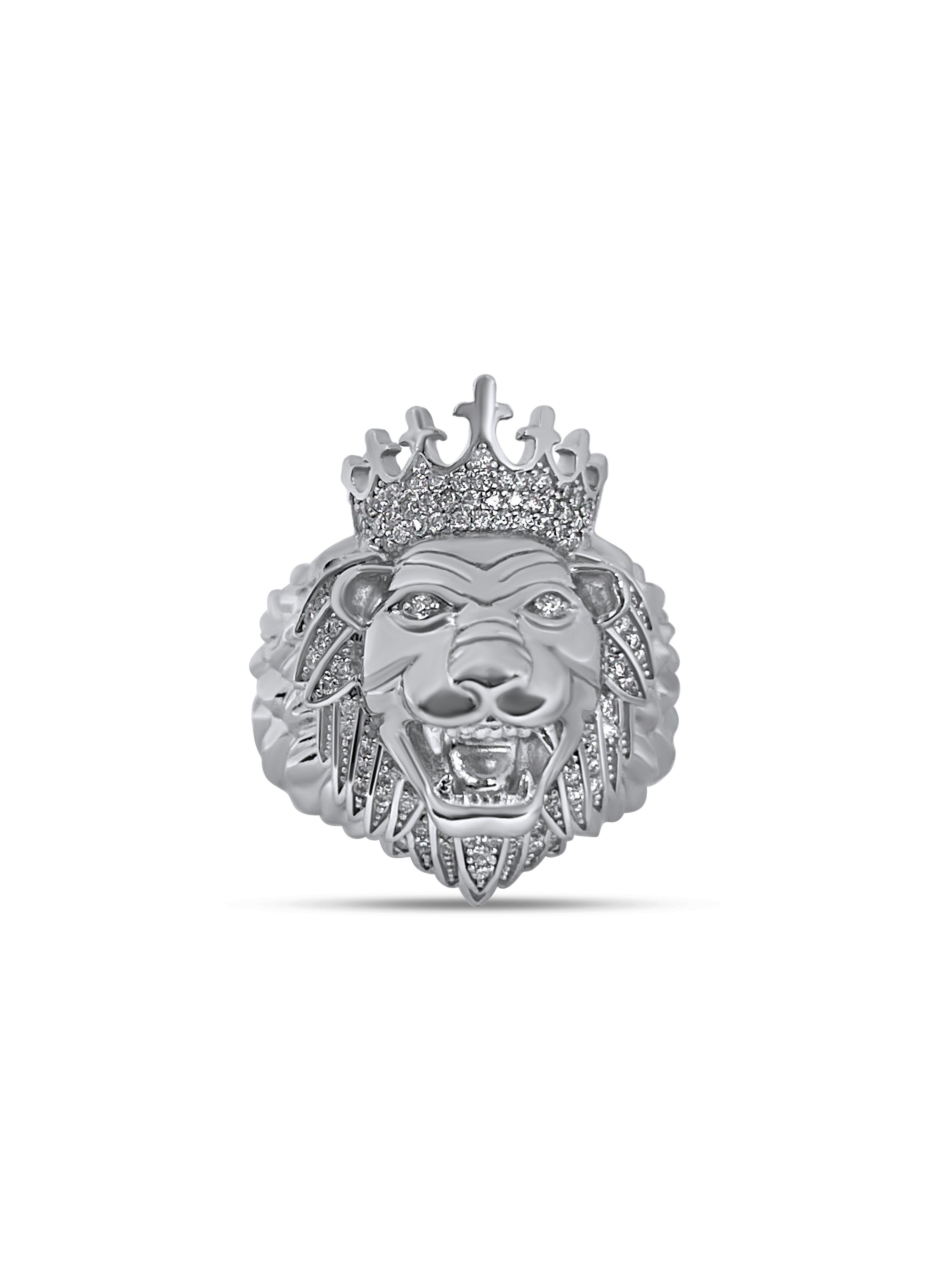 Moissanite in 925 Sterling Silver Lion  Ring