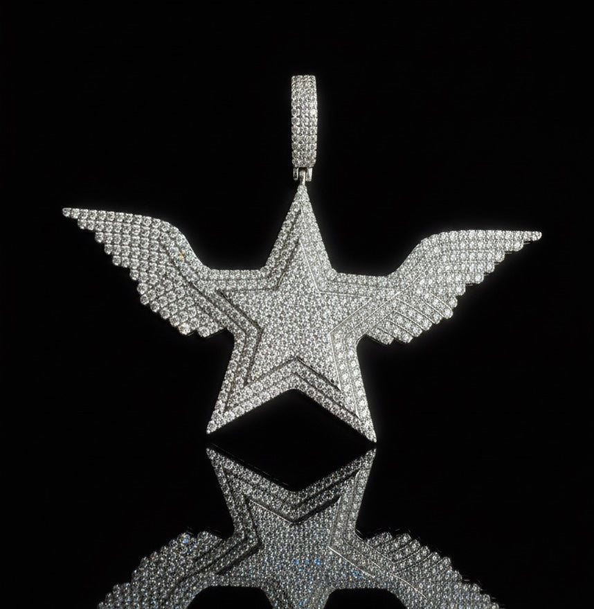 Flying Star Moissanite Pendant