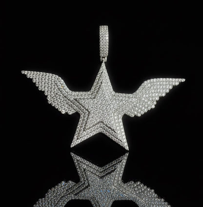 Flying Star Moissanite Pendant