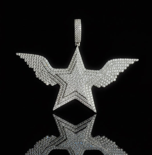 Flying Star Moissanite Pendant