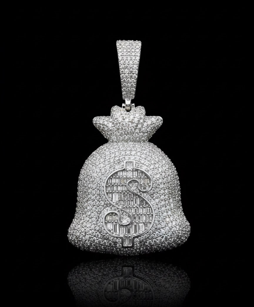Moissanite Large Money Bag Pendant